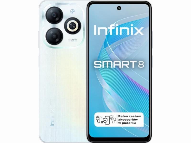 Infinix Smart 8 3 64GB - Hvid Smartphone