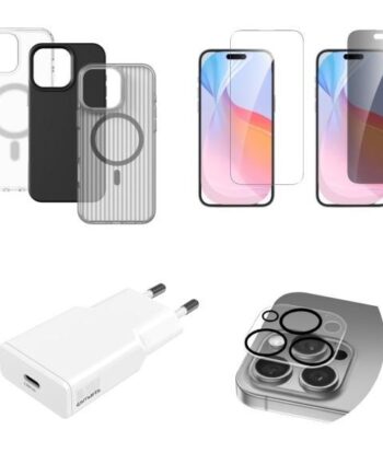 4smarts iPhone 16 Pro 9H Beskyttelsesglas - Sort/Hvid