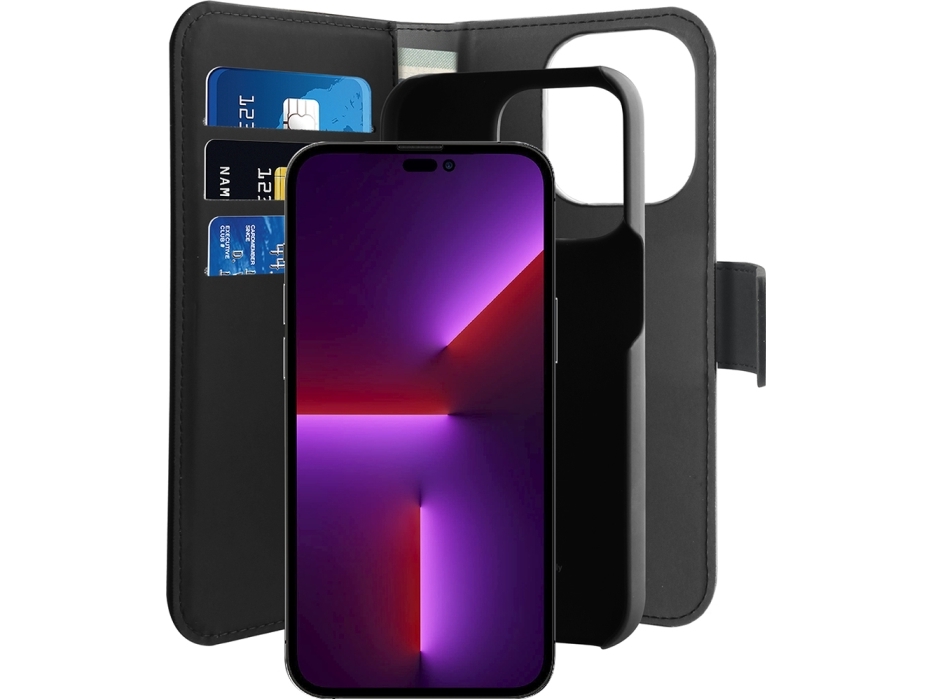 Iphone 14 Pro Max Eco Leather Wallet, Black fra Puro