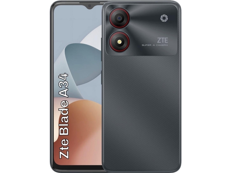 Blade A34 16.8 Cm (6.6&quot ) Dual Sim 4g Usb Type C 2 Gb 64 Gb 5000 Mah Grey fra Zte