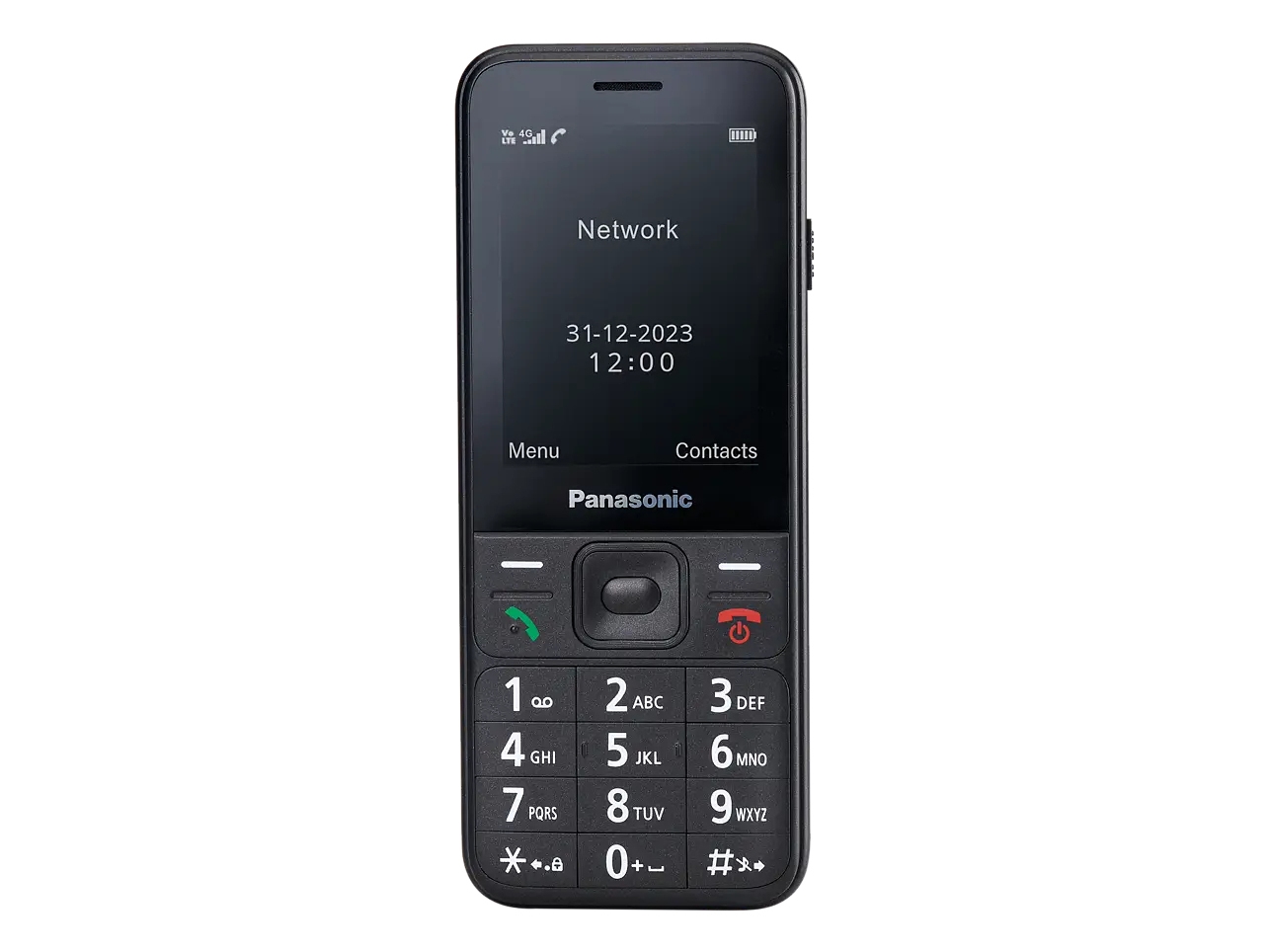 Kx Tf200, Menu, Single Sim, 6,1 Cm (2.4"), 0,3 Mp, 1000 Mah, Sort fra Panasonic