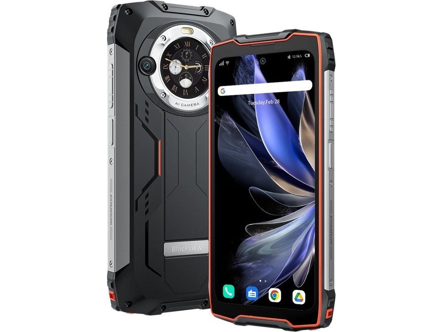 Bv9300 Pro 12 256gb Sort Og Orange Smartphone (bv9300pro Oe Chout Bv) fra Blackview